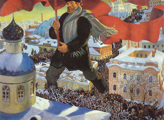 Б.М. Кустодиев. Большевик. 1920 г. 