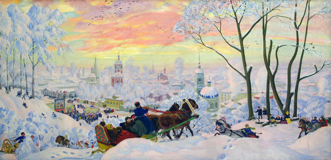 Б.М. Кустодиев. Масленица. 1916