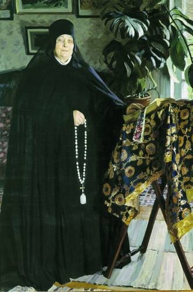 Б.М. Кустодиев. Монахиня (Игуменья)