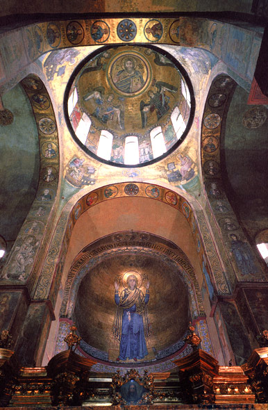 Мозаики Софийского собора. Оранта и Пантократор