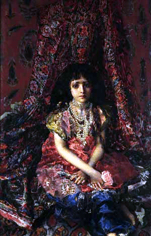 М.А. Врубель. Девочка на фоне персидского ковра